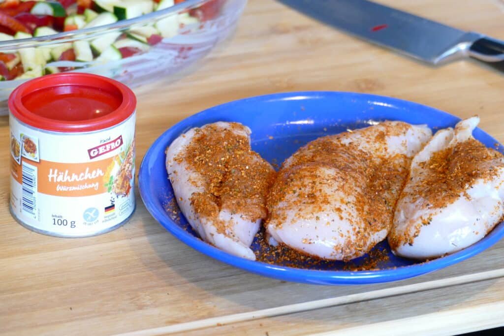 Kochen für Faule: schnelle und einfache Version von Paprika-Sahne-Hähnchen.