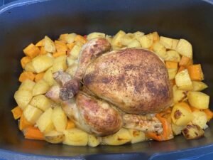 Hähnchen mit Ofengemüse