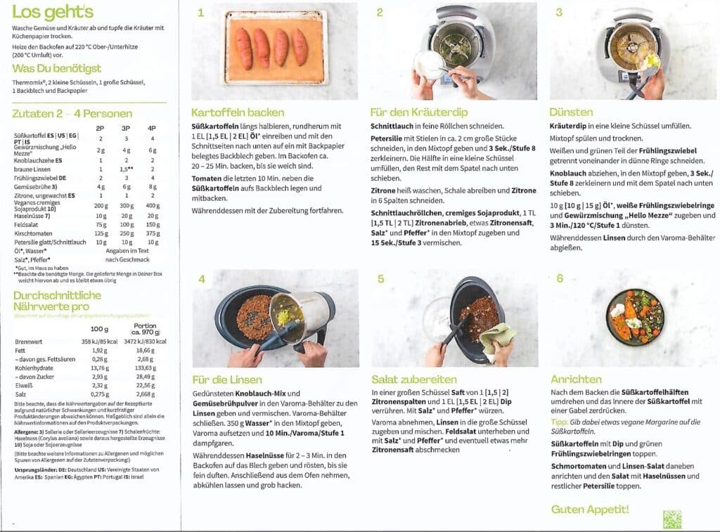 Dokument 2021 12 01 103951 Das 2. Rezept der Hello Fresh Testwoche, gebackene Ofen-Süßkartoffeln mit veganem Kräuter-Dip