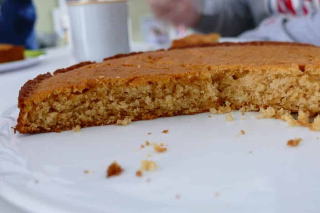 Apfelkuchen mit Haferflocken und Nutella-Guss