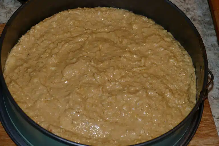 7296165B D340 45DA 8B50 3453385E1FC5 Schnelles Apfelkuchen-Rezept mit Haferflocken und Nutella-Guss