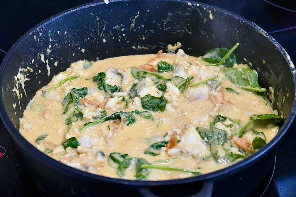 fertiges Curry mit Seehecht