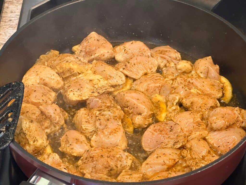Hähnchen anbraten
