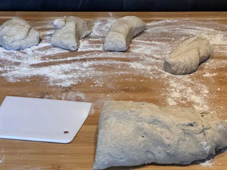 Teiglinge abwiegen